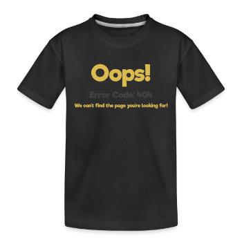 Lustiges 404-Fehlerseiten-Design Funny 404 Error - Kinder Premium Bio T-Shirt - Schwarz - Vorne