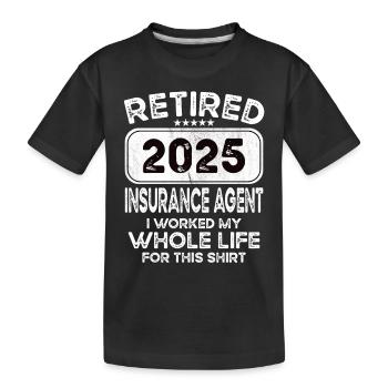 Retired Insurance agent 2025 - Kinder Premium Bio T-Shirt - Schwarz - Vorne