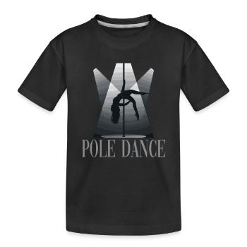 Pole Dance Pole Tänzerin Stangentanz - Kinder Premium Bio T-Shirt - Schwarz - Vorne