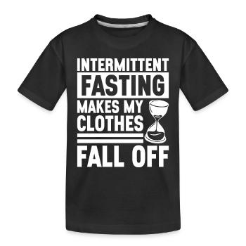 Jeûne intermittent Jeûne intermittent - T-shirt bio Premium Enfant - noir - Devant