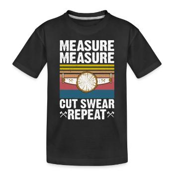 Carpenter Carpenter Carpenter Handyman Gift - Kids' Premium Organic T-Shirt - black - Front
