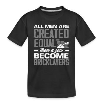 Maçons Tous les hommes sont créés égaux - T-shirt bio Premium Enfant - noir - Devant