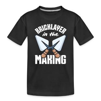 Maçon dans la fabrication Passionné de truelle - T-shirt bio Premium Enfant - noir - Devant