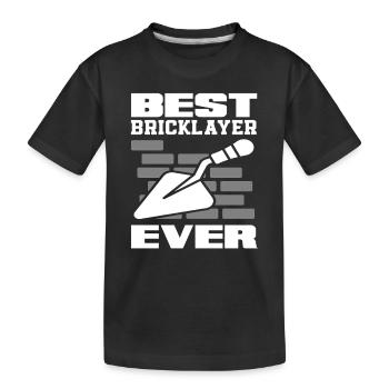 Maçon Meilleur Maçon de tous les temps - T-shirt bio Premium Enfant - noir - Devant
