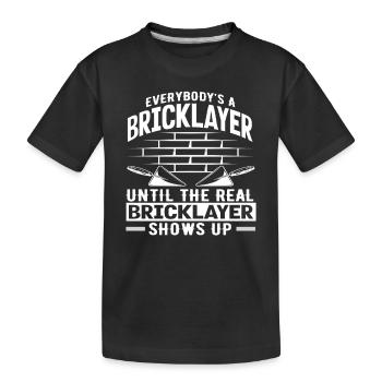 Maçons Tout le monde est maçon jusqu’au vrai - T-shirt bio Premium Enfant - noir - Devant