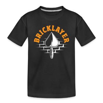 Truelle de maçon et fierté du mur de briques - T-shirt bio Premium Enfant - noir - Devant