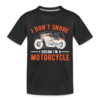 Motorcycle Motorcyclist Men Motorcycle - Kids' Premium Organic T-Shirt - black - Front