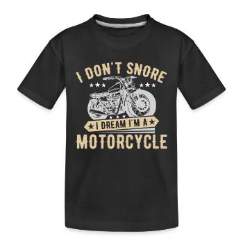 Motorcycle Motorcyclist Men Motorcycle - Kids' Premium Organic T-Shirt - black - Front