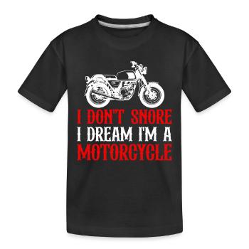 Motorcycle Motorcyclist Men Motorcycle - Kids' Premium Organic T-Shirt - black - Front