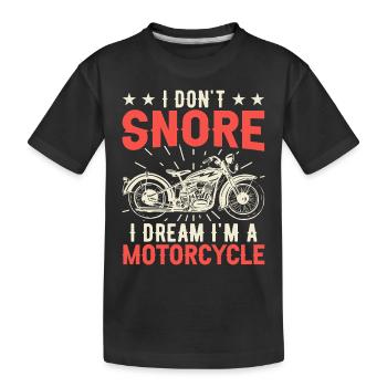 Motorcycle Motorcyclist Men Motorcycle - Kids' Premium Organic T-Shirt - black - Front