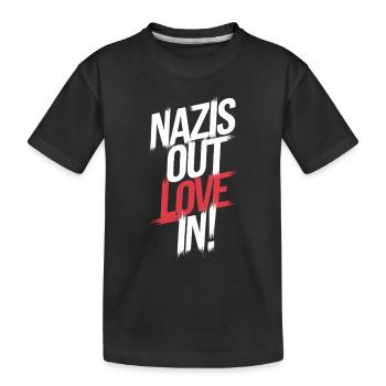 Les nazis s’extasient l’amour - T-shirt bio Premium Enfant - noir - Devant