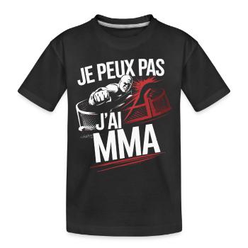 Je peux pas j'ai MMA - T-shirt bio Premium Enfant - noir - Devant