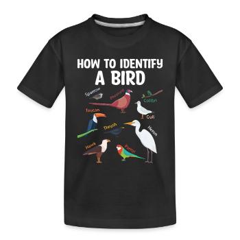 Comment identifier un ornithologue ornithologue - T-shirt bio Premium Enfant - noir - Devant