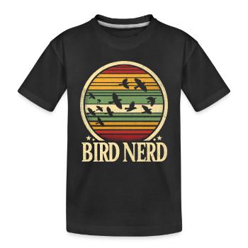 Bird Nerd Birdwatching Birder Birds Birdwatcher - T-shirt bio Premium Enfant - noir - Devant