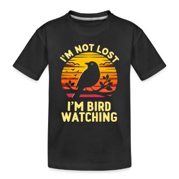 Je ne suis pas perdu Je suis ornithologue ornithologue - T-shirt bio Premium Enfant - noir - Devant