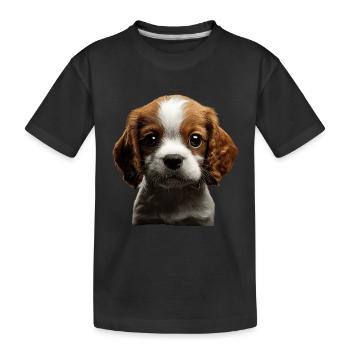 Cavalier King Charles - Kinder Premium Bio T-Shirt - Schwarz - Vorne