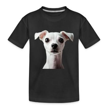 Italienischer Windspielhund - Kinder Premium Bio T-Shirt - Schwarz - Vorne