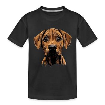 Rhodesian Ridgeback - Kinder Premium Bio T-Shirt - Schwarz - Vorne