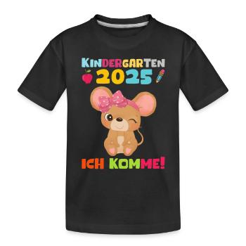 Kindergarten 2025 Kids Gift Kita 2025 Decoration - Kids' Premium Organic T-Shirt - black - Front