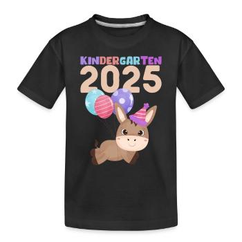 Kindergarten 2025 Kids Gift Kita 2025 Decoration - Kids' Premium Organic T-Shirt - black - Front