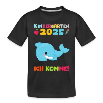 Kindergarten 2025 Kids Gift Kita 2025 Decoration - Kids' Premium Organic T-Shirt - black - Front