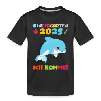 Kindergarten 2025 Kids Gift Kita 2025 Decoration - Kids' Premium Organic T-Shirt - black - Front