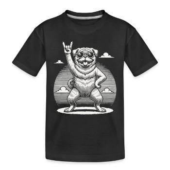 Carlin Chien Style Festival de Musique Rock - T-shirt bio Premium Enfant - noir - Devant
