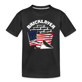 Conception du drapeau de la fierté américaine Maurer - T-shirt bio Premium Enfant - noir - Devant
