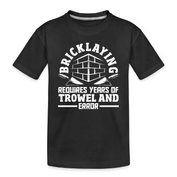 Truelle de maçon et contrôle d’erreurs - T-shirt bio Premium Enfant - noir - Devant