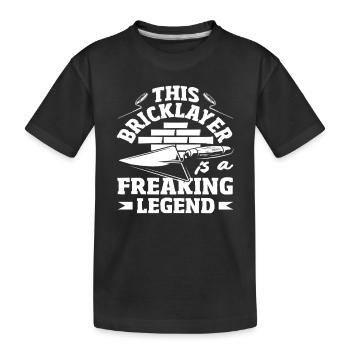 Mason Ce maçon est une légende folle - T-shirt bio Premium Enfant - noir - Devant