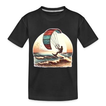 Kitesurf Kitesurfer Kiteboard - T-shirt bio Premium Enfant - noir - Devant