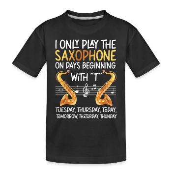 Saxophones Je ne joue que le - T-shirt bio Premium Enfant - noir - Devant