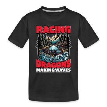 Dragon Bateau Course Dragons Faire des sports nautiques - T-shirt bio Premium Enfant - noir - Devant