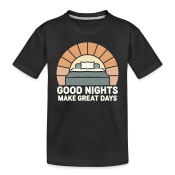 Adeptes de l’hygiène du sommeil, nuits reposantes, - T-shirt bio Premium Enfant - noir - Devant