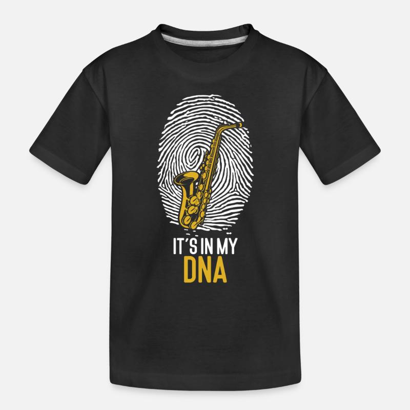 Saxophones C’est dans mon ADN - T-shirt bio Premium Enfant - noir