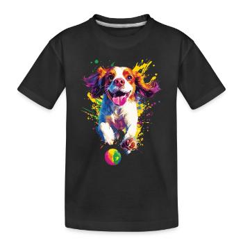 Cavalier King Charles - Kinder Premium Bio T-Shirt - Schwarz - Vorne