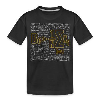 Jeu de mots mathématique - Soyez supérieur à la moyenne - T-shirt bio Premium Enfant - noir - Devant