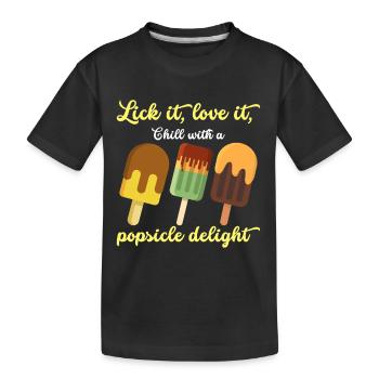 Sommer Eis Stiel Lustige Eiscreme Beach Pool Party - Kinder Premium Bio T-Shirt - Schwarz - Vorne