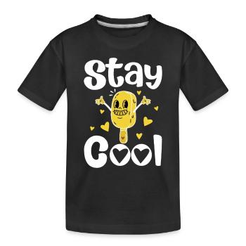 Sommer Eis Stiel Lustige Eiscreme Beach Pool Party - Kinder Premium Bio T-Shirt - Schwarz - Vorne
