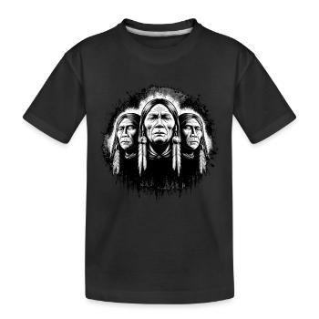 Indianer Häuptling für Indianer Fan - Kinder Premium Bio T-Shirt - Schwarz - Vorne