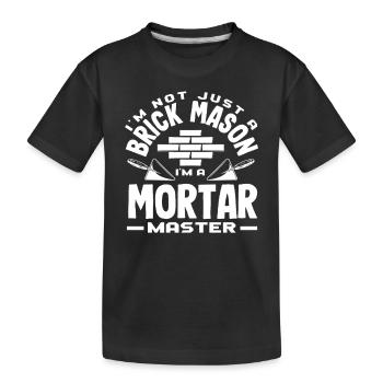 Maurer Nicht Nur Ein Maurer Mörtelmeister - Kinder Premium Bio T-Shirt - Schwarz - Vorne