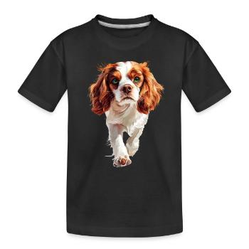 Cavalier King Charles - Kinder Premium Bio T-Shirt - Schwarz - Vorne