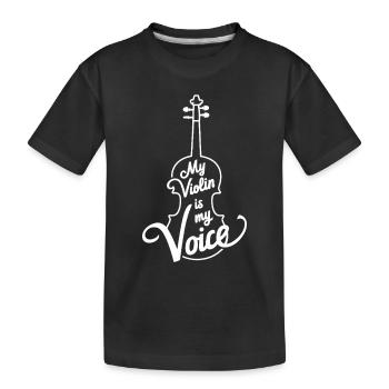 Violinisten Streichinstrumentenmusiker Klassik - Kinder Premium Bio T-Shirt - Schwarz - Vorne