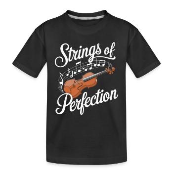 Violinisten Streichinstrumentenmusiker Klassik - Kinder Premium Bio T-Shirt - Schwarz - Vorne