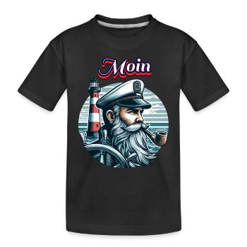 Hamburg Marin Capitaine Pipe Sea North Sea Moin - T-shirt bio Premium Enfant - noir - Devant