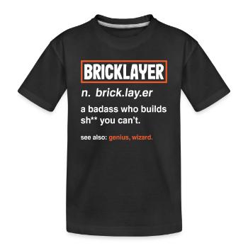 Maçon Définition Génie Sorcier Humour - T-shirt bio Premium Enfant - noir - Devant