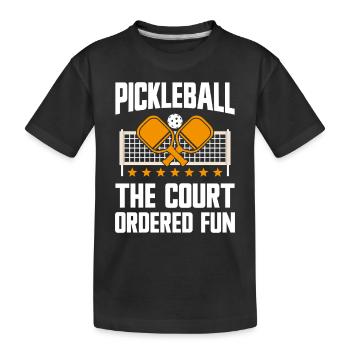 Pickleball : le paddleball amusant ordonné par le tribunal - T-shirt bio Premium Enfant - noir - Devant