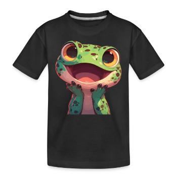 Eidechsen Eidechse - Kinder Premium Bio T-Shirt - Schwarz - Vorne