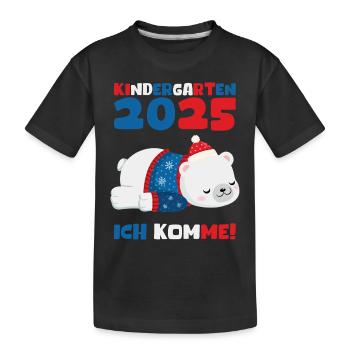 Kindergarten 2025 Children Gift Kita 2025 Decoration - Kids' Premium Organic T-Shirt - black - Front