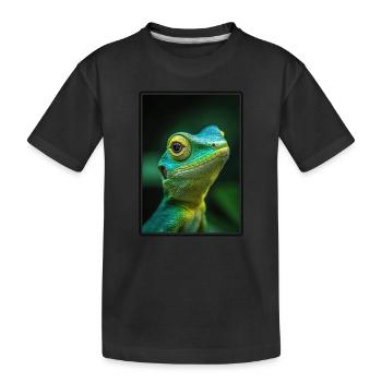 Eidechsen Eidechse - Kinder Premium Bio T-Shirt - Schwarz - Vorne